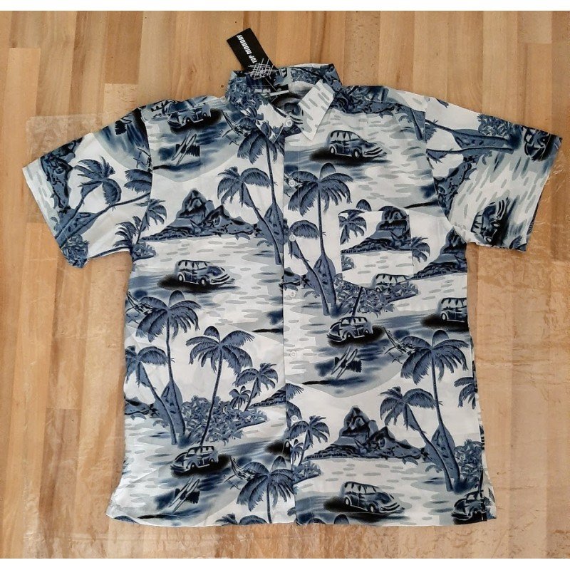 Men's Shirt with palm trees and cars