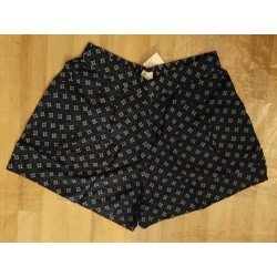 Damesbroek - Damesshort donkerblauw/wit met sterren