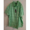 Heren hemd geruit groen/wit