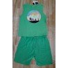 Men's set (t-shirt / tank top and shorts) green Sunset Surf Club