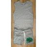 Men's set (t-shirt / tank top and shorts) light gray Deap Sea