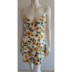 Ladies dress yellow sunflowers