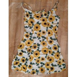 Ladies dress yellow sunflowers