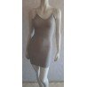 Ladies dress stretch silver-colored gray with open back