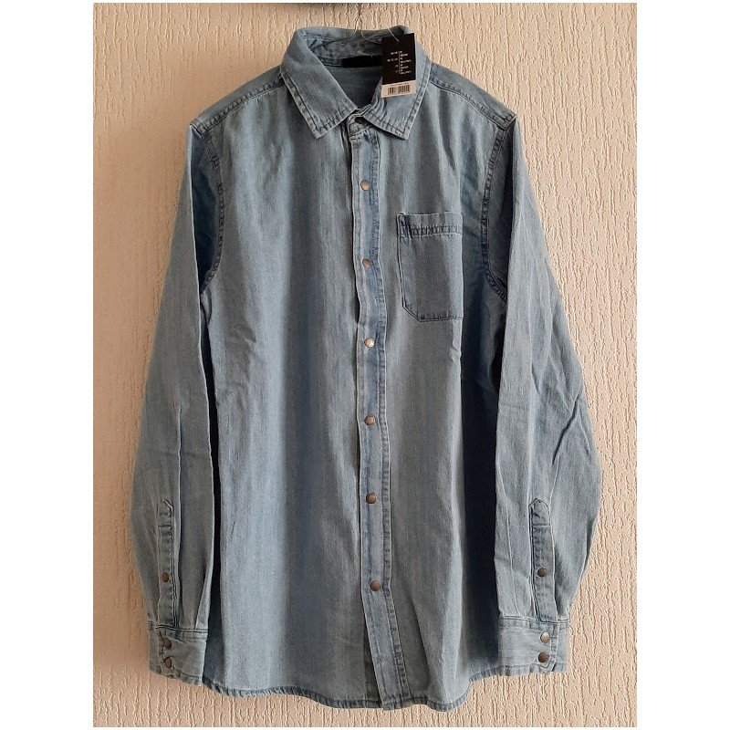 Jacket Heren hemd jeans blauw