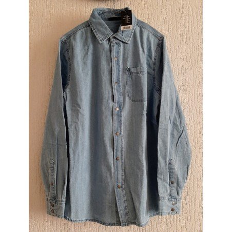 Jacket Heren hemd jeans blauw