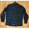 Heren hemd jeans met ronde kraag
