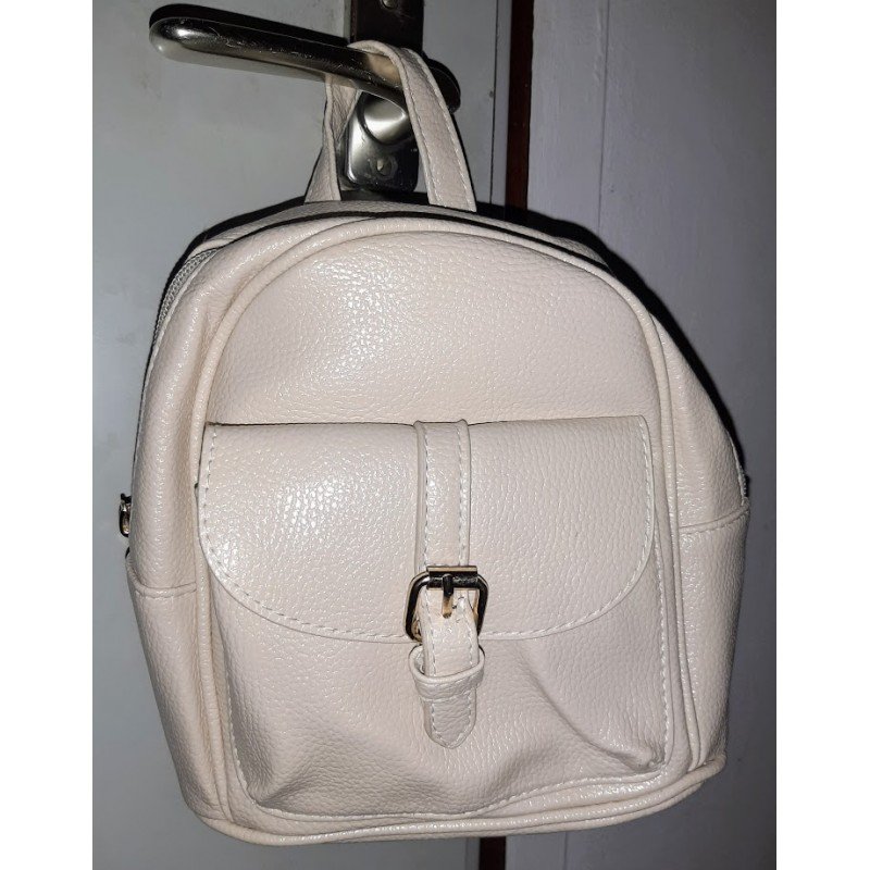 Ladies bag - Backpack beige medium size