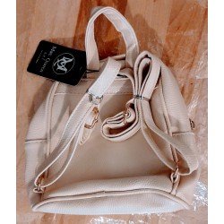 Ladies bag - Backpack beige medium size