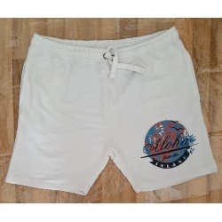 Men's set (polo shirt and shorts) white Aloha from the Island