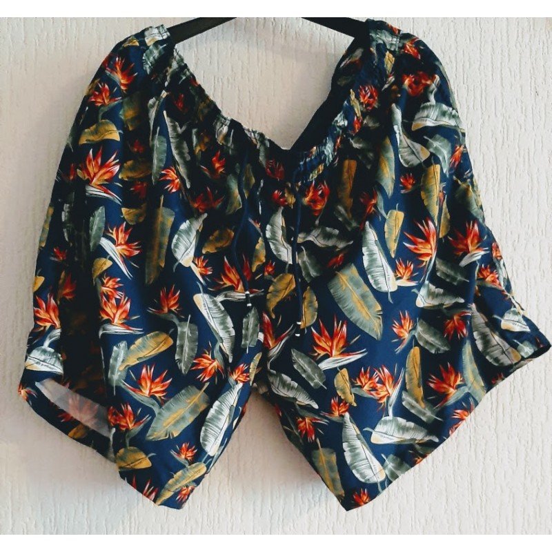 Heren Short met planten en bladeren