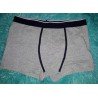 Boxershort grijs met twee zwarte strepen