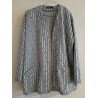 Cardigan black / white striped
