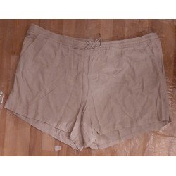 Ladies pants - Ladies short linen beige