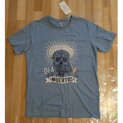 Men's T-shirt blue skull...