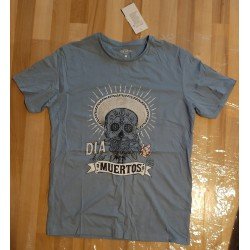 Men's T-shirt blue skull Dia Muertes