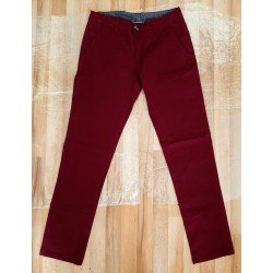 Neat long pants Slim Fit burgundy / red