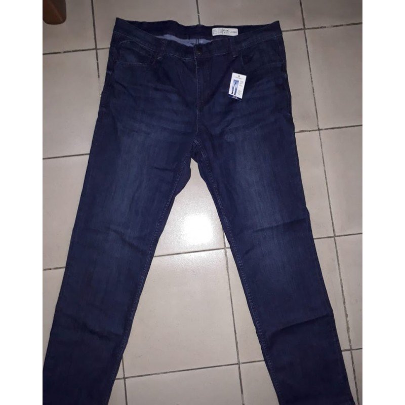 Denim Heren jeans lange broek donkerblauw - Slim Fit