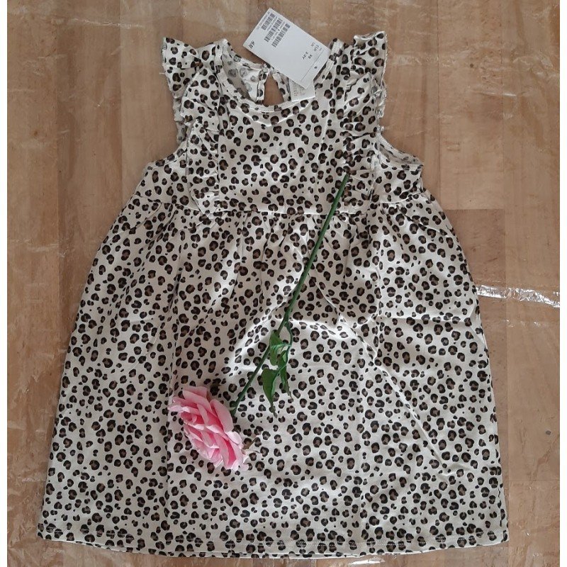 Children's dress with tiger paw print