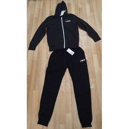 Herenset / Trainingspak Fila (hoody capuchun en joggingbroek) zwart/grijs