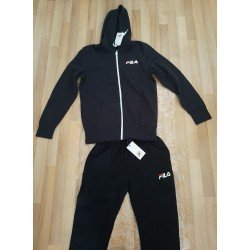 Herenset / Trainingspak Fila (hoody capuchun en joggingbroek) zwart/grijs