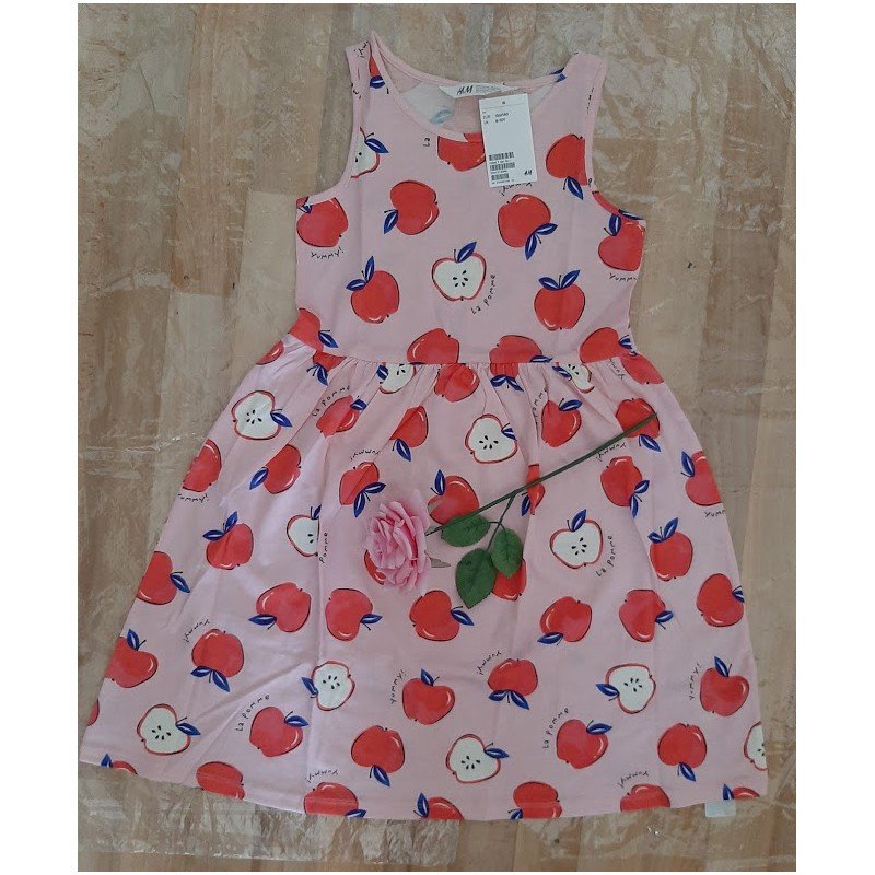 Children's dress with apples