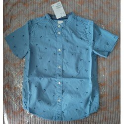 Boys shirt blue palm trees