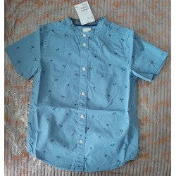 Boys shirt blue palm trees