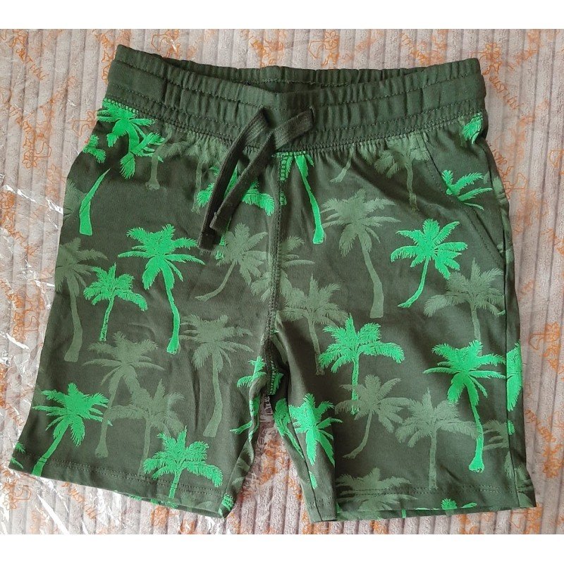 Boys shorts green with palm trees