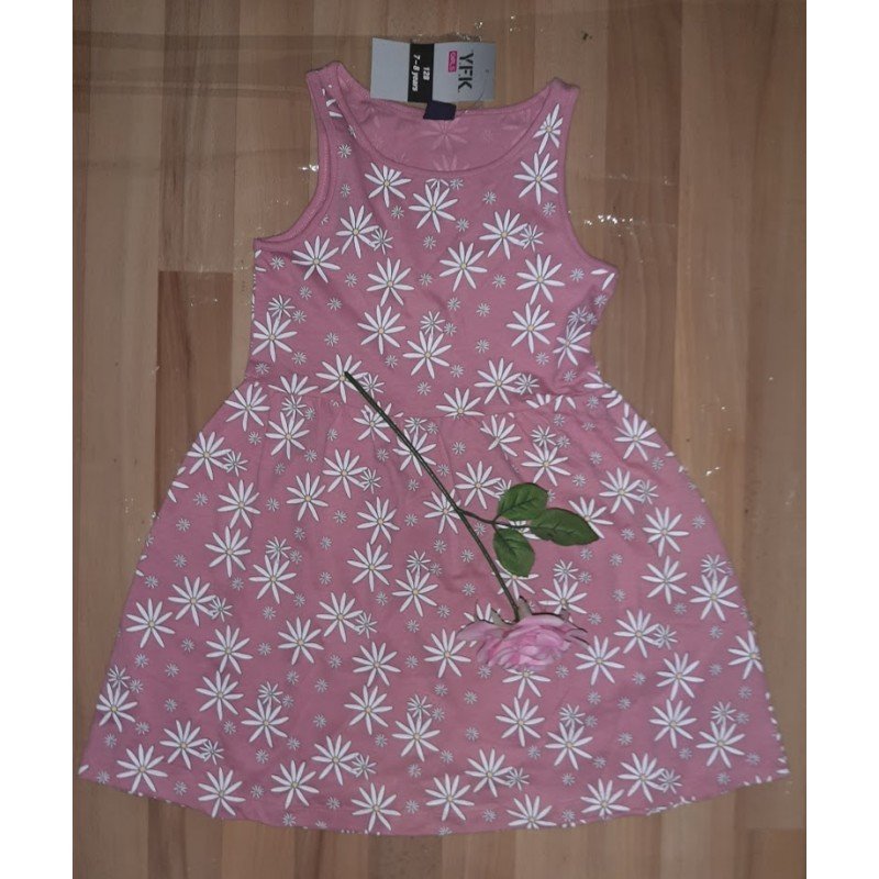 Children's dress with white flowers
