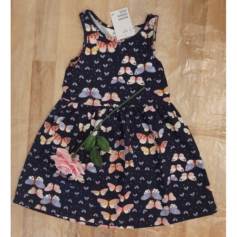 Children's dress with butterflies