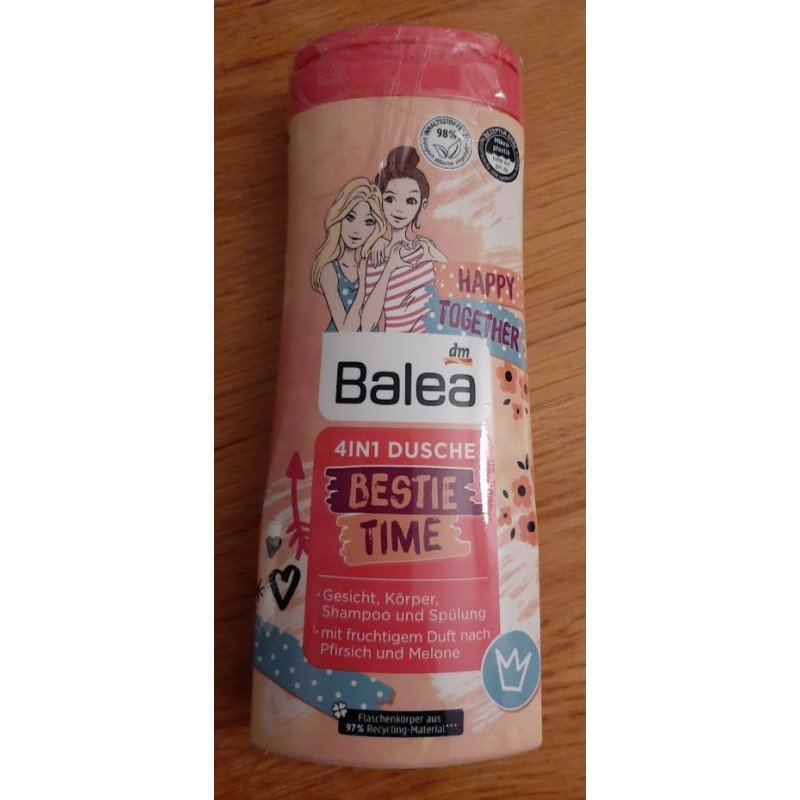 Balea Kids Shower Gel, Shampoo, Conditioner, Facial Care - 4 in 1 Bestie Time for Girls