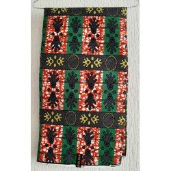 Clothing fabric green with footprints African print