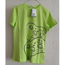 Jongensset: T-shirt en short reflector groen en XBOX print