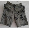 Jongensshort donkergroen met zwarte prints