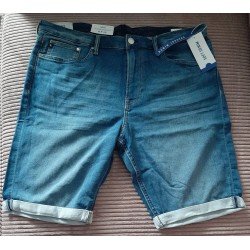 Heren short Soft Denim Slim...