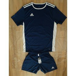 Herenset 2XL Adidas: T-Shirt en Short donkerblauw/wit