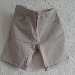 Heren short Slim Fit beige...