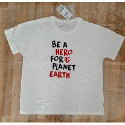 Ladies t-shirt BE A HERO FOR PLANET EARTH