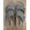 Ladies slipper 'health slipper' gray 5 cm sole