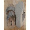 Ladies slipper 'health slipper' gray 5 cm sole