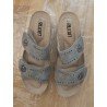 Ladies slipper 'health slipper' gray 5 cm sole