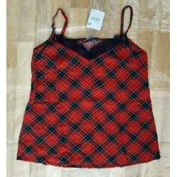 Red plaid blouse