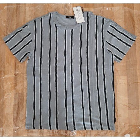 Heren T-shirt blauw/grijs