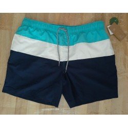 Heren Short gekleurd blauw/wit