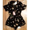 Ladies romper / Jumpsuit yellow flowers