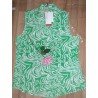 Blouse groen/ wit