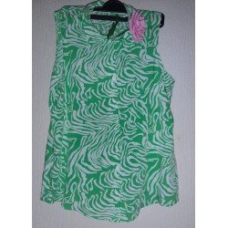 Blouse groen/ wit