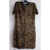 Ladies dress stretch brown / tiger print