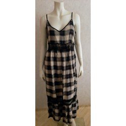 Ladies dress black / gray checkered